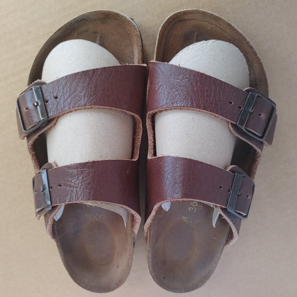 Birkenstock Brown Leather Sandals - Size 36 - Picture 6 of 15